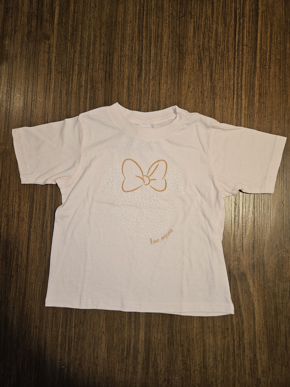 Disney Pink Minnie Mouse Bow Graphic Short Sleeve Tee